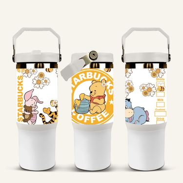Winnie The Pooh Tumbler with Flip Straw